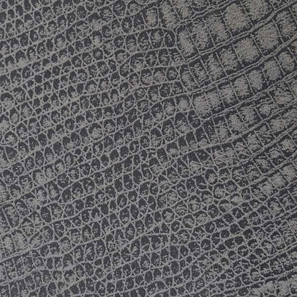 Alligator Pattern On Faux Leather In Grey Colour Upholstery Fabric