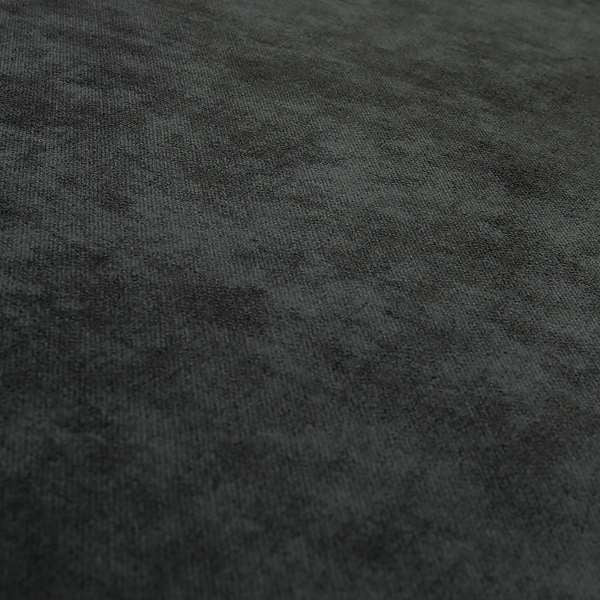 Ammara Soft Crushed Chenille Upholstery Fabric Charcoal Grey Colour