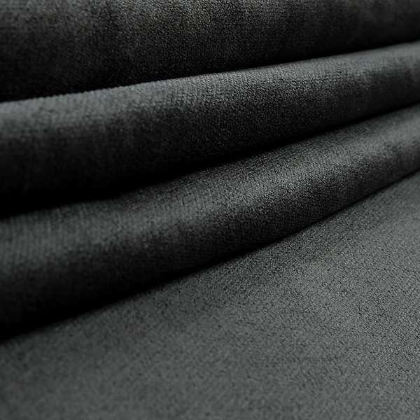 Ammara Soft Crushed Chenille Upholstery Fabric Charcoal Grey Colour - Made To Measure Curtains