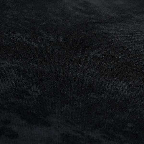 Ammara Soft Crushed Chenille Upholstery Fabric Black Colour - Made To Measure Curtains