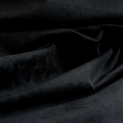 Ammara Soft Crushed Chenille Upholstery Fabric Black Colour - Made To Measure Curtains