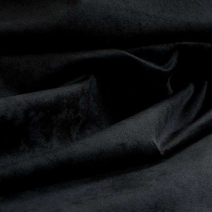 Ammara Soft Crushed Chenille Upholstery Fabric Black Colour