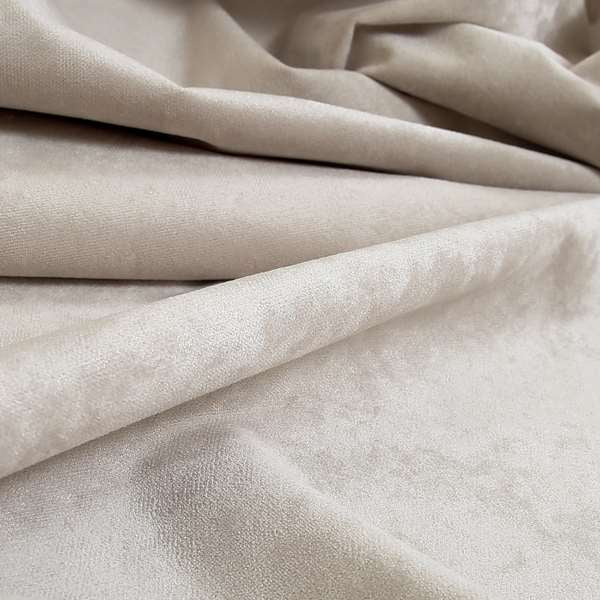 Ammara Soft Crushed Chenille Upholstery Fabric Ivory Cream Colour