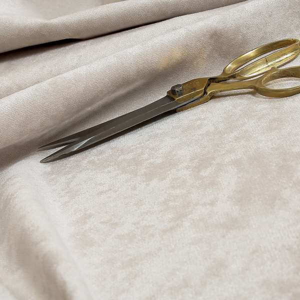 Ammara Soft Crushed Chenille Upholstery Fabric Ivory Cream Colour - Roman Blinds