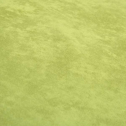 Ammara Soft Crushed Chenille Upholstery Fabric Lemon Lime Green Colour - Made To Measure Curtains