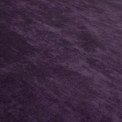 Ammara Soft Crushed Chenille Upholstery Fabric Plum Purple Colour