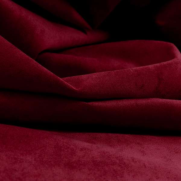 Ammara Soft Crushed Chenille Upholstery Fabric Cardinal Red Colour - Handmade Cushions