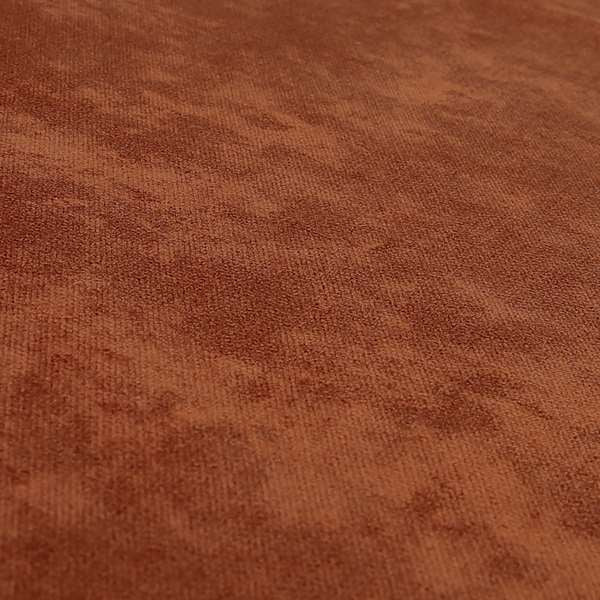 Ammara Soft Crushed Chenille Upholstery Fabric Terra Burnt Orange Colour - Made To Measure Curtains