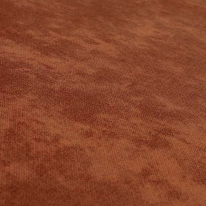 Ammara Soft Crushed Chenille Upholstery Fabric Terra Burnt Orange Colour - Made To Measure Curtains