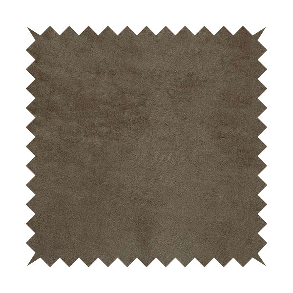 Ammara Soft Crushed Chenille Upholstery Fabric Taupe Brown Colour