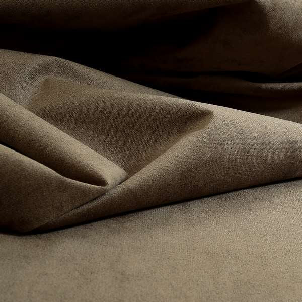 Ammara Soft Crushed Chenille Upholstery Fabric Taupe Brown Colour - Handmade Cushions