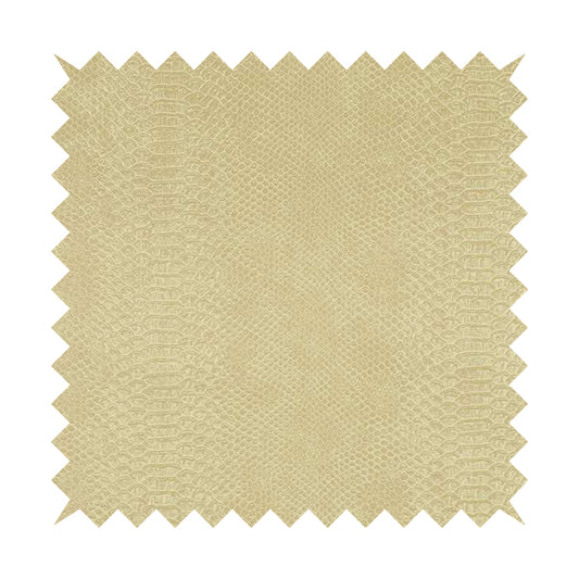 Anaconda Textured Pattern Designer Cream Colour Vinyl Upholstery Fabric