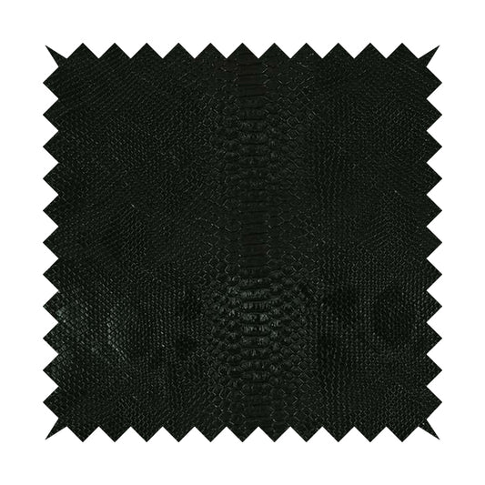Anaconda Textured Pattern Designer Black Colour Vinyl Upholstery Fabric