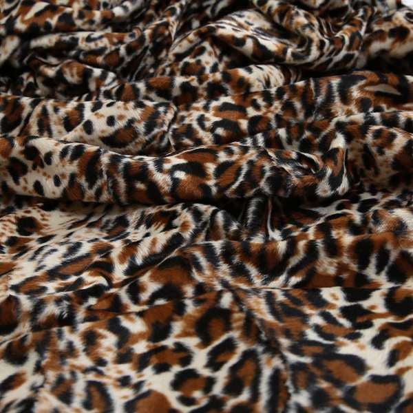 Soft Fur Skin Leopard Pattern Animal Fabrics