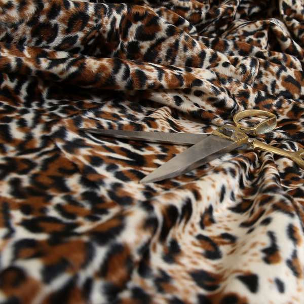 Soft Fur Skin Leopard Pattern Animal Fabrics