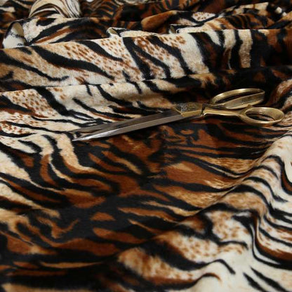 Soft Fur Skin Tiger Pattern Animal Fabrics