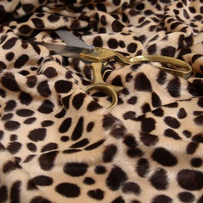 Soft Fur Skin Cheetah Pattern Animal Fabrics
