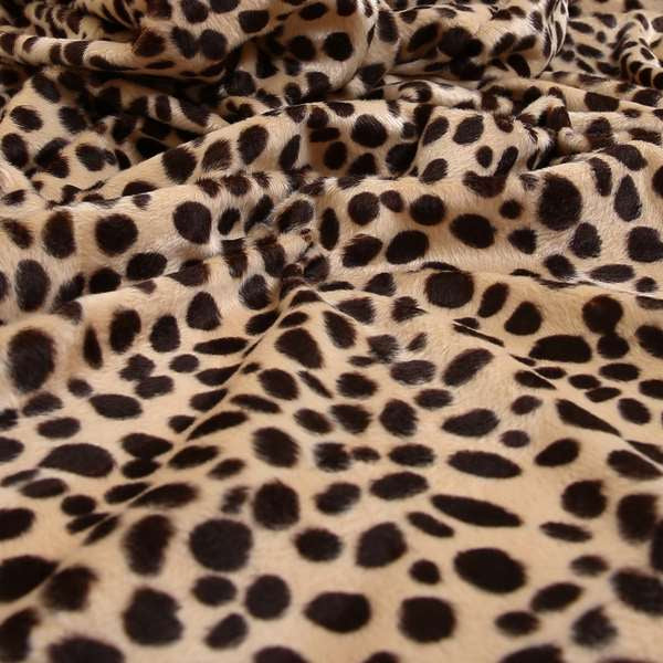 Soft Fur Skin Cheetah Pattern Animal Fabrics