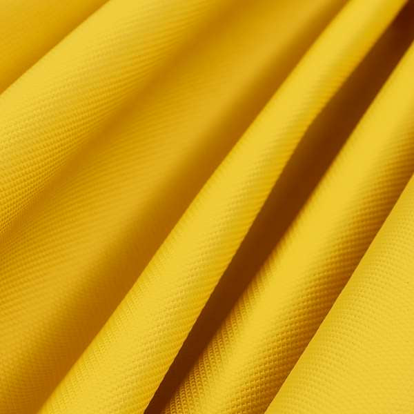 Arizona Faux Leather Vinyl Honeycomb Textured Yellow Matt Finish Upholstery Fabric