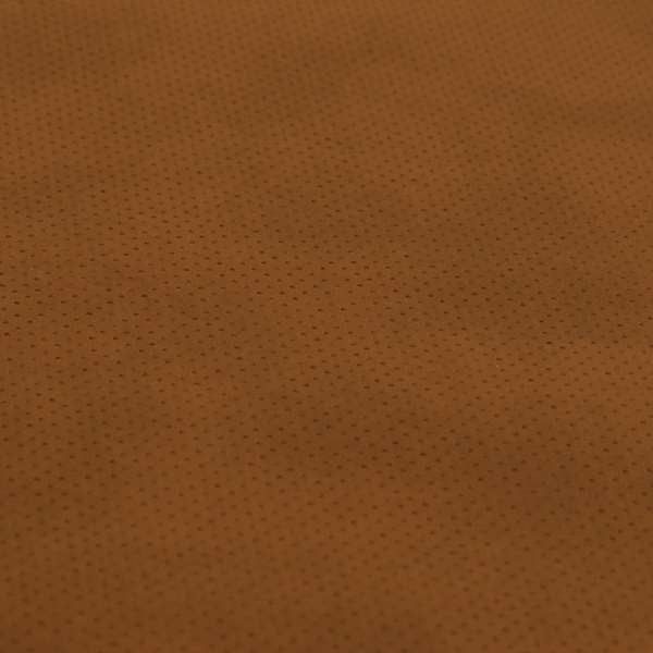 Avian Perforated Faux Leatherette Tan Brown Colour Upholstery Fabric