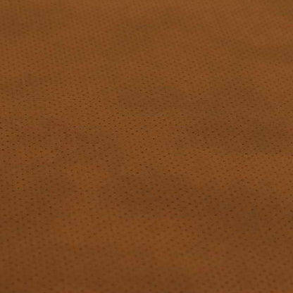 Avian Perforated Faux Leatherette Tan Brown Colour Upholstery Fabric