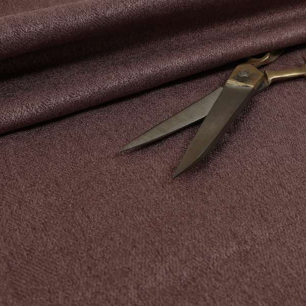 Baffin Plain Durable Soft Tweedy Effect Chenille Upholstery Fabric Purple Wine Colour - Made To Measure Curtains