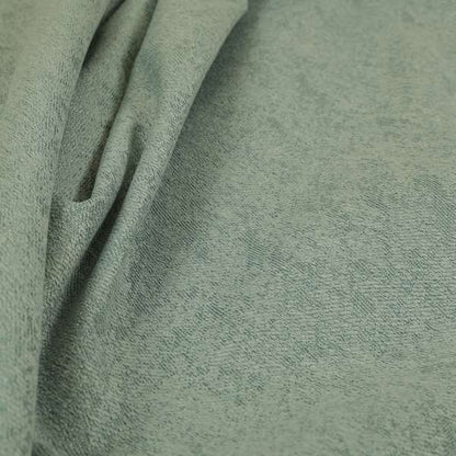 Baffin Plain Durable Soft Tweedy Effect Chenille Upholstery Fabric Aqua Jade Colour - Roman Blinds