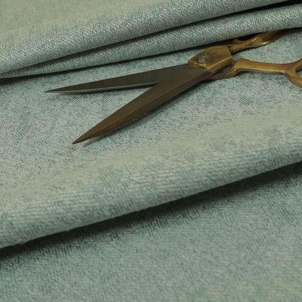 Baffin Plain Durable Soft Tweedy Effect Chenille Upholstery Fabric Aqua Jade Colour - Roman Blinds