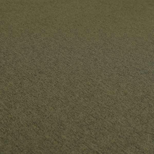 Baffin Plain Durable Soft Tweedy Effect Chenille Upholstery Fabric Army Green Colour - Roman Blinds