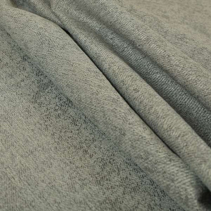 Baffin Plain Durable Soft Tweedy Effect Chenille Upholstery Fabric Silver Colour - Handmade Cushions