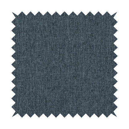 Beaumont Textured Hard Wearing Basket Weave Material Denim Blue Coloured Furnishing Upholstery Fabric - Roman Blinds