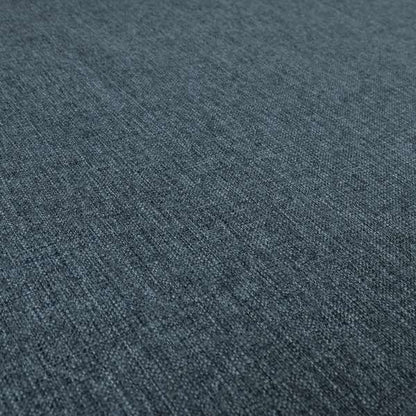 Beaumont Textured Hard Wearing Basket Weave Material Denim Blue Coloured Furnishing Upholstery Fabric - Roman Blinds