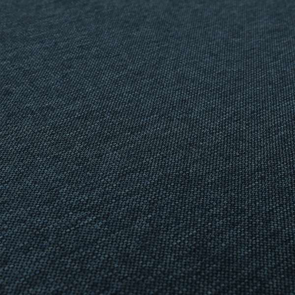 Beaumont Textured Hard Wearing Basket Weave Material Navy Blue Coloured Furnishing Upholstery Fabric - Roman Blinds