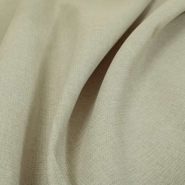 Beaumont Textured Hard Wearing Basket Weave Material Off White Coloured Furnishing Upholstery Fabric - Roman Blinds