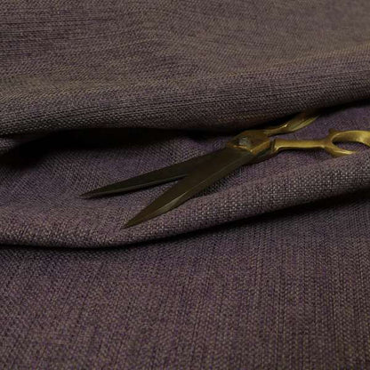 Beaumont Textured Hard Wearing Basket Weave Material Purple Coloured Furnishing Upholstery Fabric - Roman Blinds