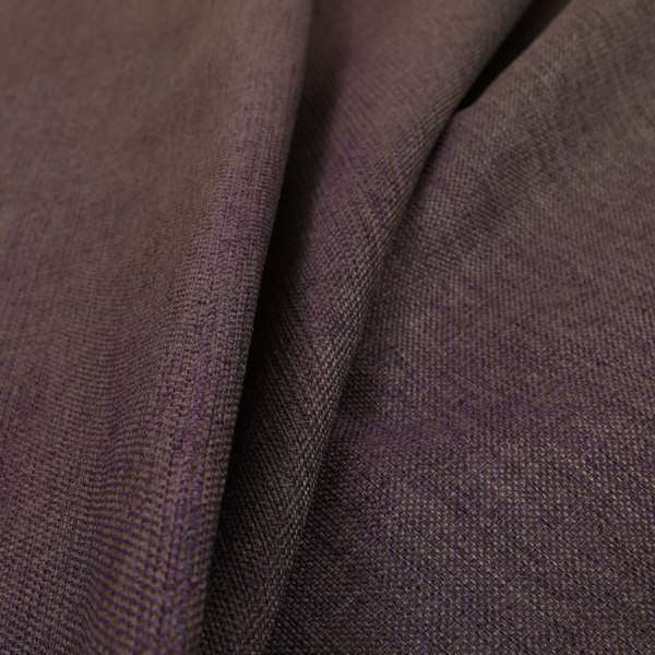 Beaumont Textured Hard Wearing Basket Weave Material Purple Coloured Furnishing Upholstery Fabric - Roman Blinds
