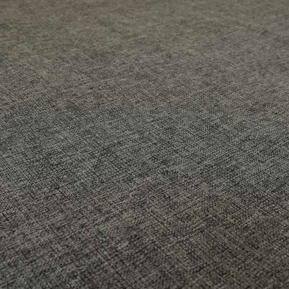 Beaumont Textured Hard Wearing Basket Weave Material Grey Coloured Furnishing Upholstery Fabric - Roman Blinds