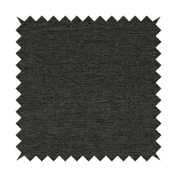 Beaumont Textured Hard Wearing Basket Weave Material Black Charcoal Coloured Furnishing Upholstery Fabric - Roman Blinds