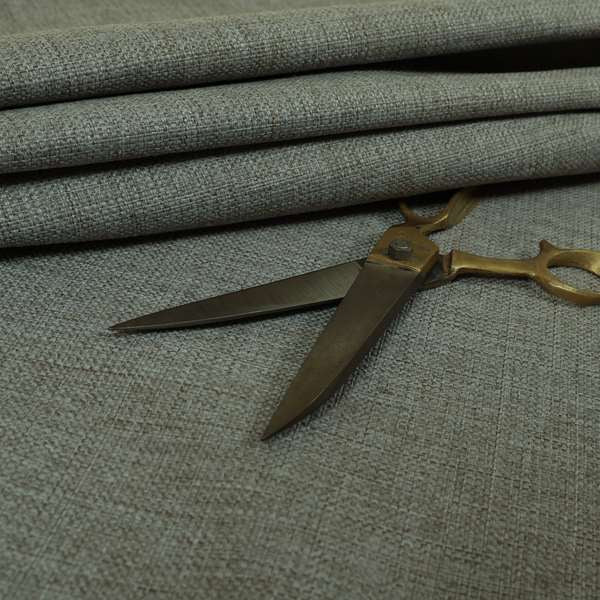 Beaumont Textured Hard Wearing Basket Weave Material Steel Grey Coloured Furnishing Upholstery Fabric - Roman Blinds