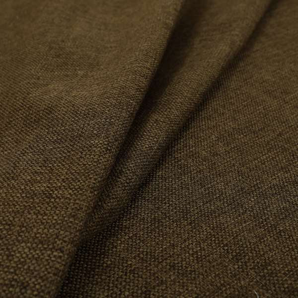 Beaumont Textured Hard Wearing Basket Weave Material Brown Coloured Furnishing Upholstery Fabric - Roman Blinds