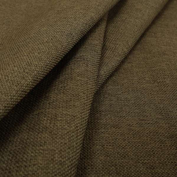 Beaumont Textured Hard Wearing Basket Weave Material Golden Brown Coloured Furnishing Upholstery Fabric - Roman Blinds