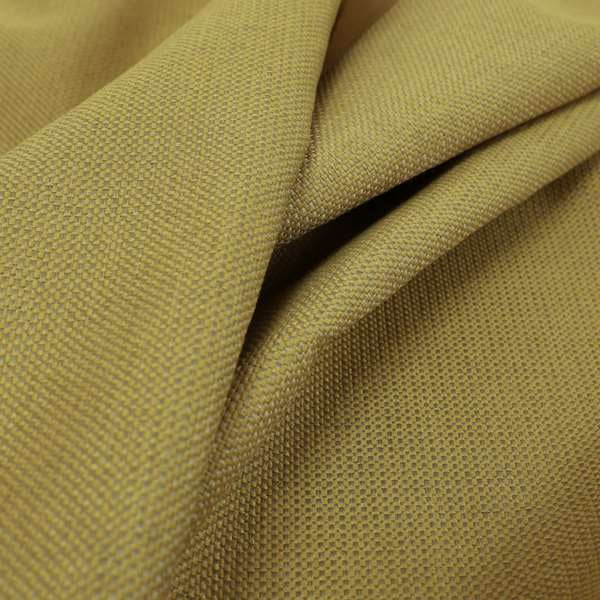 Beaumont Textured Hard Wearing Basket Weave Material Yellow Coloured Furnishing Upholstery Fabric - Roman Blinds