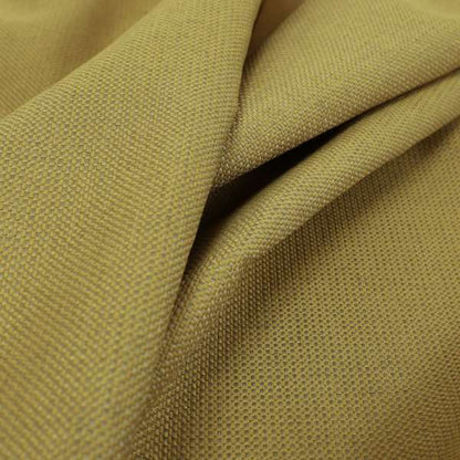 Beaumont Textured Hard Wearing Basket Weave Material Yellow Coloured Furnishing Upholstery Fabric - Made To Measure Curtains