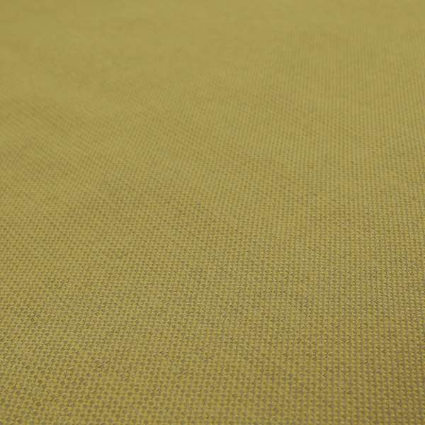 Beaumont Textured Hard Wearing Basket Weave Material Yellow Coloured Furnishing Upholstery Fabric - Roman Blinds