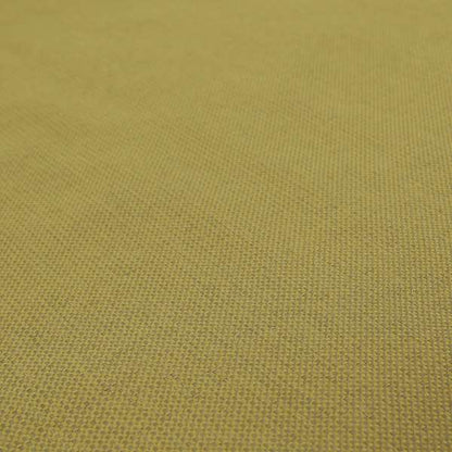 Beaumont Textured Hard Wearing Basket Weave Material Yellow Coloured Furnishing Upholstery Fabric - Roman Blinds