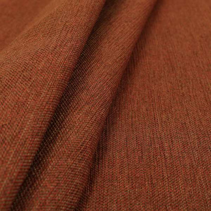 Beaumont Textured Hard Wearing Basket Weave Material Orange Coloured Furnishing Upholstery Fabric - Roman Blinds