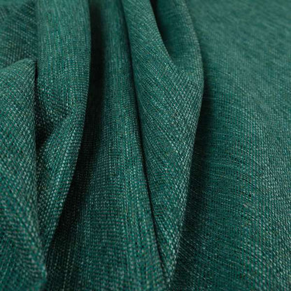 Beaumont Textured Hard Wearing Basket Weave Material Teal Coloured Furnishing Upholstery Fabric - Roman Blinds