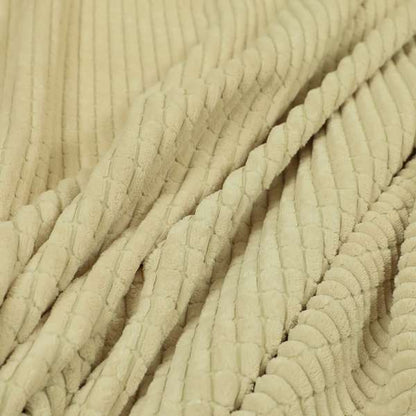 Dark Cream Colour Soft Corduroy Brick Effect Upholstery Fabric BP170116-44