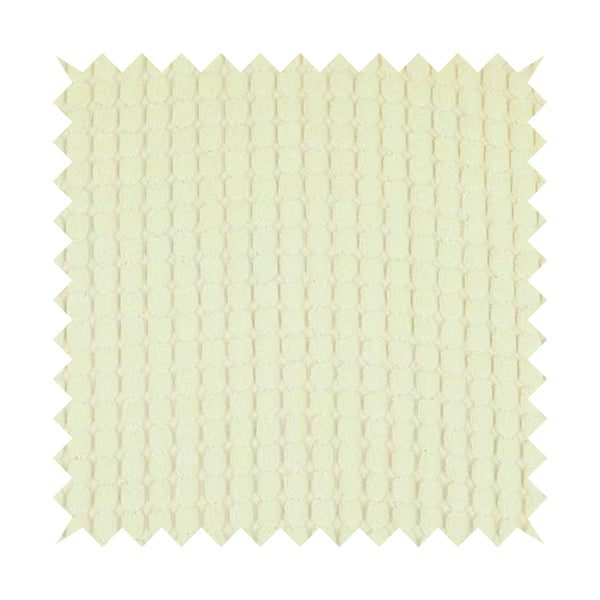 White Cream Colour Super Chunky Brick Effect Soft Cord Upholstery Fabric BP200116-41