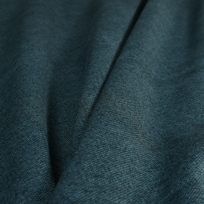 Bahamas Textured Chenille Upholstery Furnishing Fabric In Navy Blue - Made To Measure Curtains